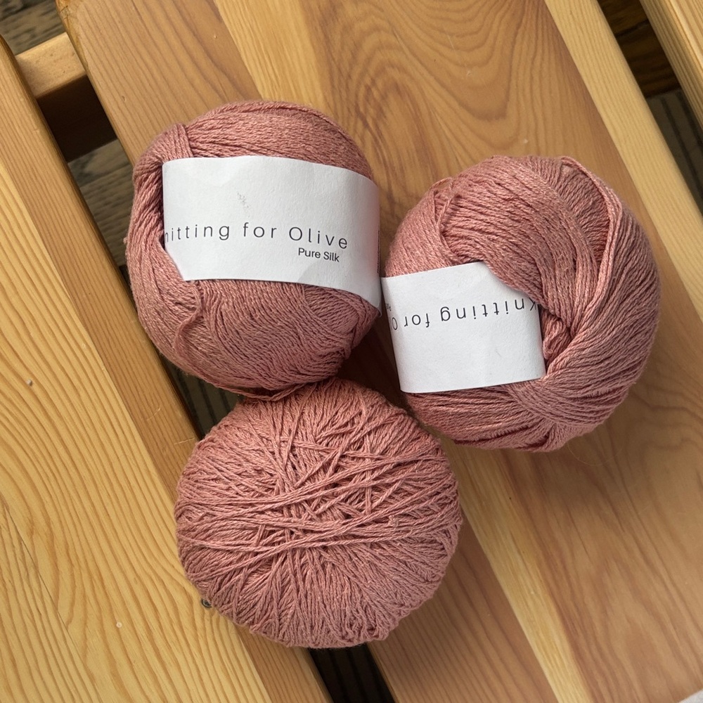 Knitting for Olive Pure Silk Yarn Rhubarb Juice